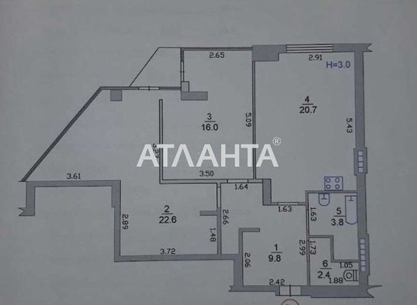 3-rooms apartment apartment by the address st. Parkovaya (area 76,0 m2) - Atlanta.ua - photo 17