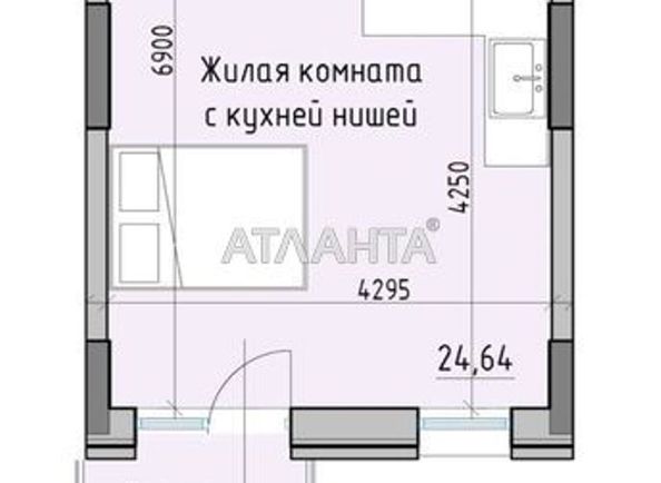 1-room apartment apartment by the address st. Radostnaya (area 30,0 m2) - Atlanta.ua - photo 3