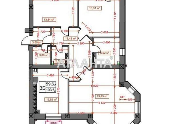 3-rooms apartment apartment by the address st. Milanskaya (area 103,0 m2) - Atlanta.ua - photo 3