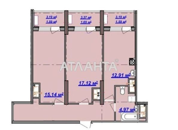 2-комнатная квартира по адресу ул. Дача ковалевского (площадь 72,0 м2) - Atlanta.ua - фото 3
