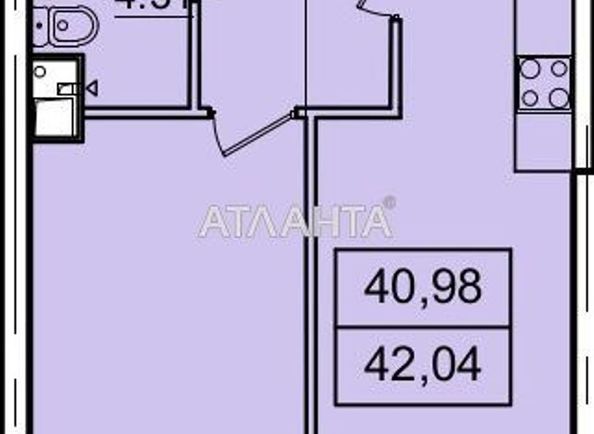 1-комнатная квартира по адресу ул. Генуэзская (площадь 41,9 м2) - Atlanta.ua - фото 4