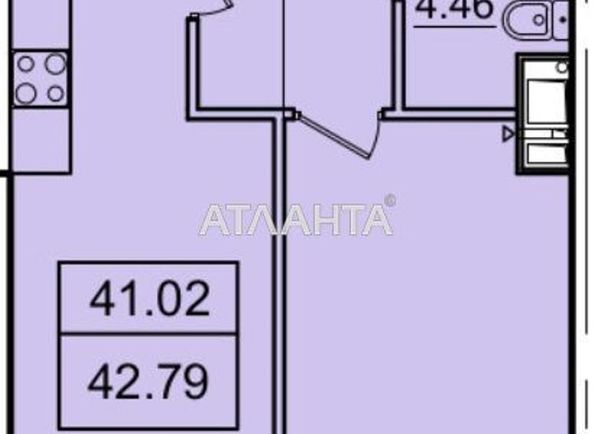1-комнатная квартира по адресу ул. Генуэзская (площадь 43,0 м2) - Atlanta.ua - фото 4