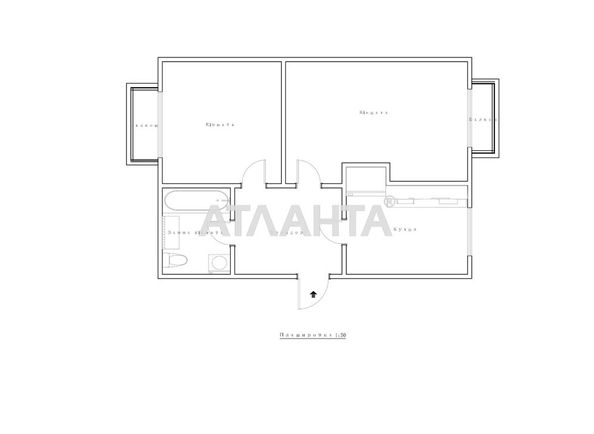 2-комнатная квартира по адресу ул. Донского Дмитрия (площадь 50,8 м²) - Atlanta.ua - фото 19