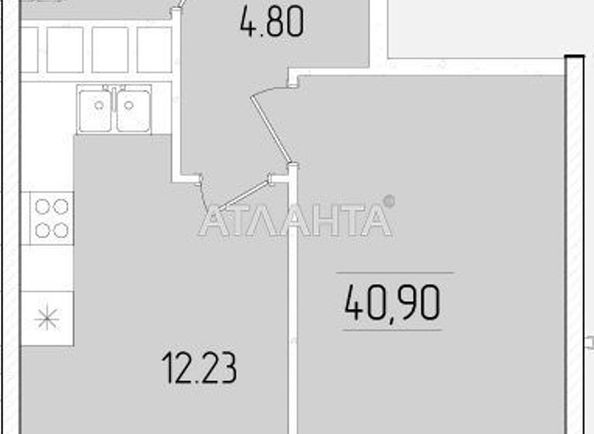 1-room apartment apartment by the address st. Krasnova (area 40,9 m2) - Atlanta.ua - photo 2