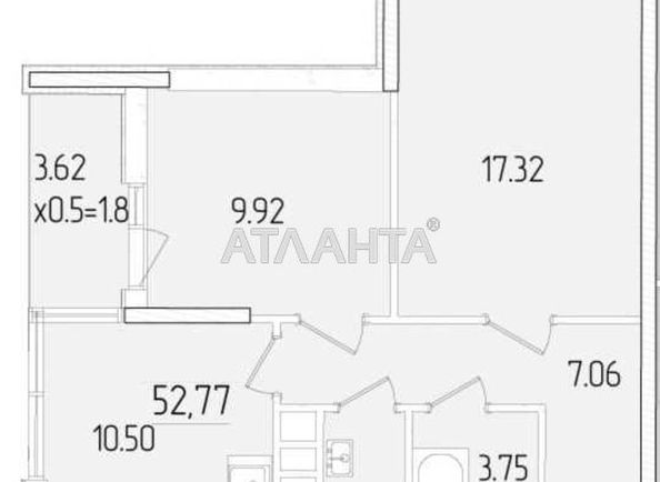 2-комнатная квартира по адресу ул. Краснова (площадь 53 м²) - Atlanta.ua - фото 3