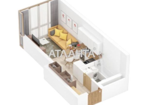 1-комнатная квартира по адресу ул. Чехова (площадь 24,3 м2) - Atlanta.ua - фото 3
