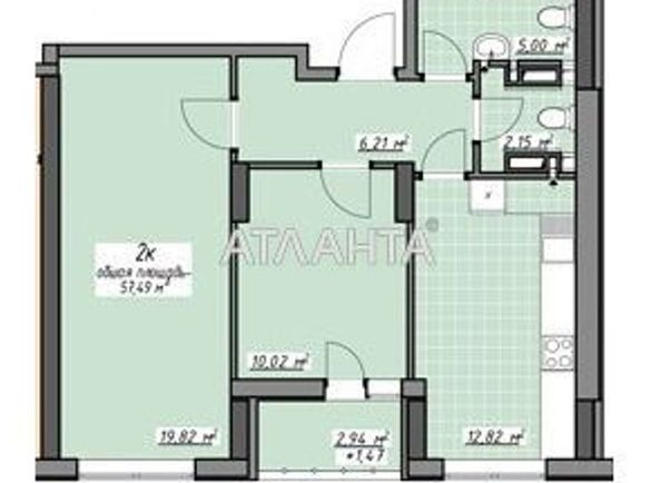 2-rooms apartment apartment by the address st. Glushko ak pr Dimitrova pr (area 57,2 m2) - Atlanta.ua - photo 5