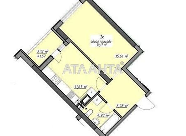 1-room apartment apartment by the address st. Glushko ak pr Dimitrova pr (area 39,1 m2) - Atlanta.ua - photo 5