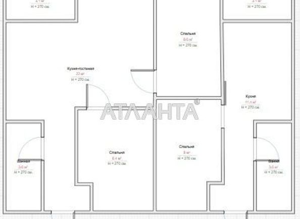 3-rooms apartment apartment by the address st. Surikova 2 y per (area 71,0 m2) - Atlanta.ua - photo 12