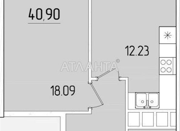 1-room apartment apartment by the address st. Krasnova (area 41 m²) - Atlanta.ua