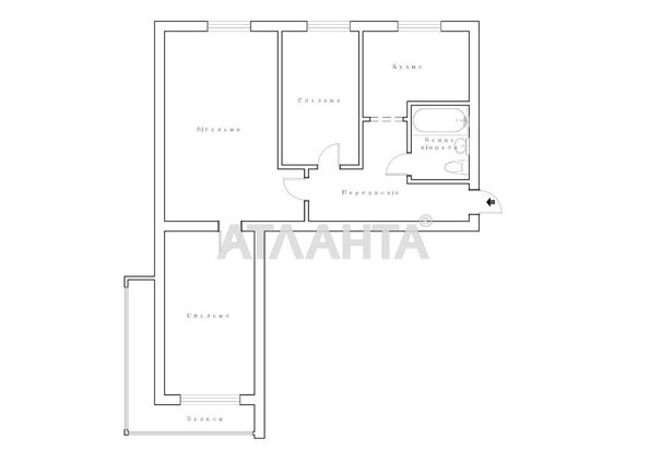 3-rooms apartment apartment by the address st. Artilleriyskiy 2 y per (area 58,2 m²) - Atlanta.ua - photo 21