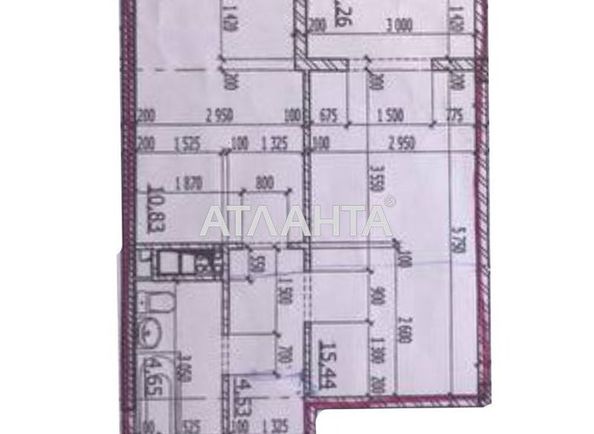 1-room apartment apartment by the address st. Zhemchuzhnaya (area 43,9 m2) - Atlanta.ua