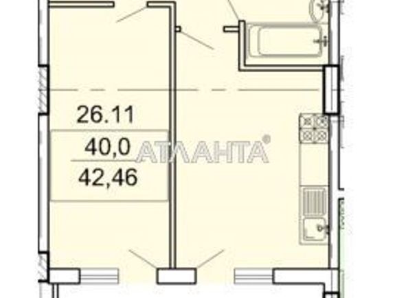 1-комнатная квартира по адресу ул. Педагогическая (площадь 42,5 м²) - Atlanta.ua - фото 10