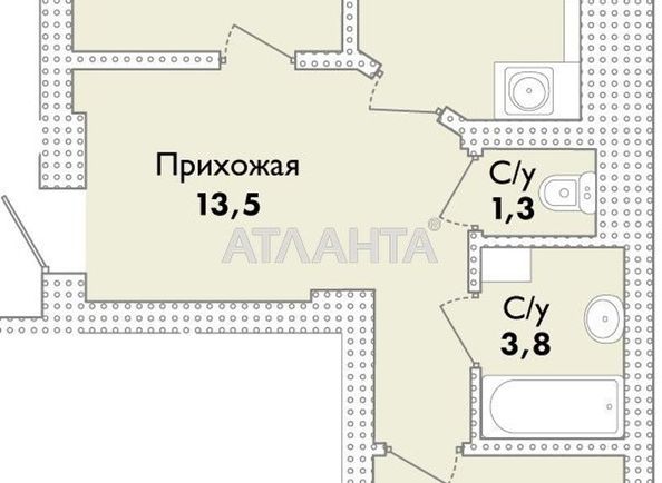 2-rooms apartment apartment by the address st. Pivovarnaya (area 67,9 m2) - Atlanta.ua