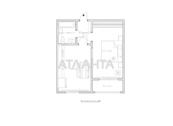1-room apartment apartment by the address st. Geroev Krut (area 41,2 m²) - Atlanta.ua - photo 16
