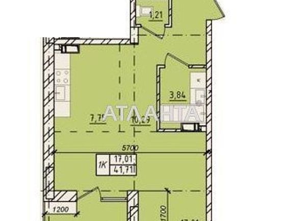 1-room apartment apartment by the address st. Pestelya (area 41,7 m2) - Atlanta.ua - photo 5