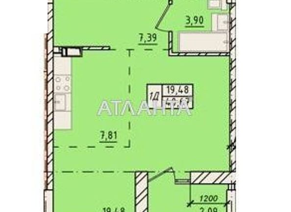 1-room apartment apartment by the address st. Pestelya (area 40,7 m2) - Atlanta.ua - photo 6