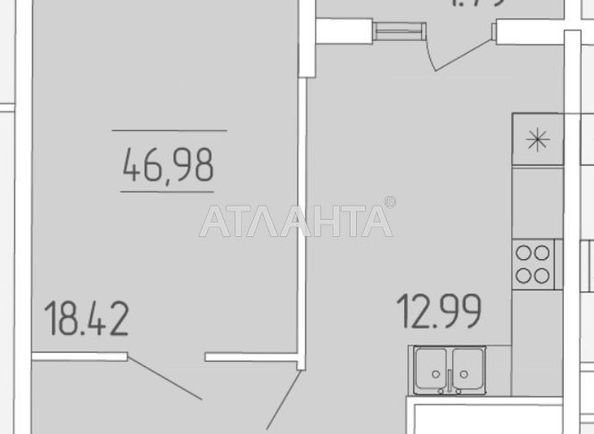 1-room apartment apartment by the address st. Krasnova (area 47 m²) - Atlanta.ua - photo 2