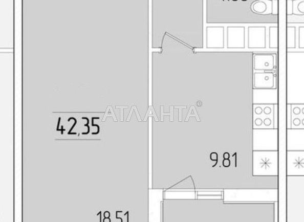 1-room apartment apartment by the address st. Krasnova (area 42,4 m²) - Atlanta.ua - photo 2