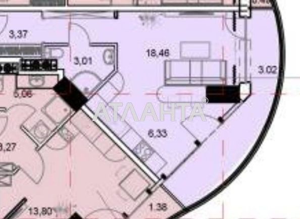 1-room apartment apartment by the address st. Gagarinskoe plato (area 35,1 m²) - Atlanta.ua - photo 3