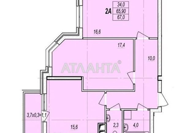 2-комнатная квартира по адресу Люстдорфская дор. (площадь 67,0 м2) - Atlanta.ua - фото 10