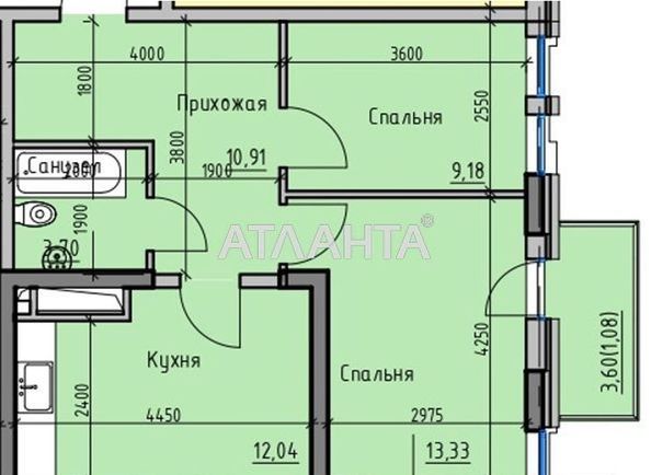 2-rooms apartment apartment by the address st. Radostnaya (area 50,2 m2) - Atlanta.ua - photo 2