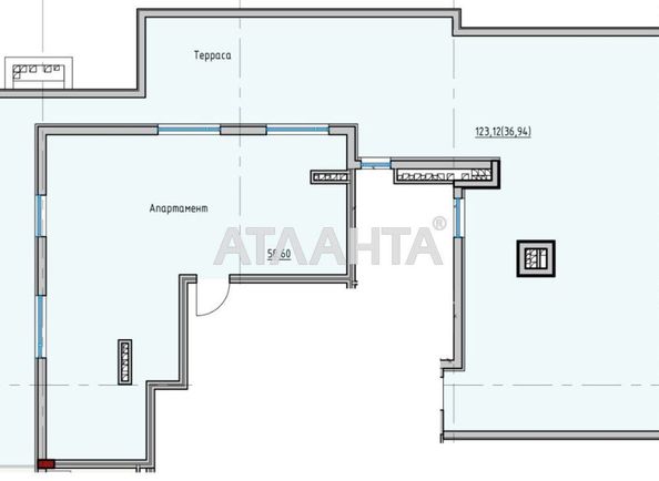 1-комнатная квартира по адресу ул. Дачная (площадь 87,5 м²) - Atlanta.ua
