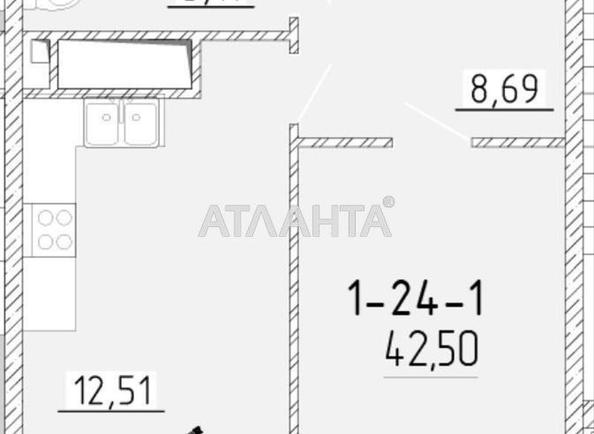 1-room apartment apartment by the address st. Krasnova (area 42,3 m²) - photo 8 1-room apartment apartment by the address st. Krasnova (area 42,3 m²) - Atlanta.ua - photo 8