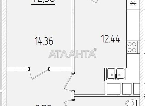 1-room apartment apartment by the address st. Krasnova (area 42,1 m2) - Atlanta.ua - photo 5