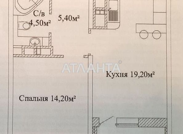 1-кімнатна квартира за адресою вул. Варненська (площа 47 м²) - Atlanta.ua - фото 3