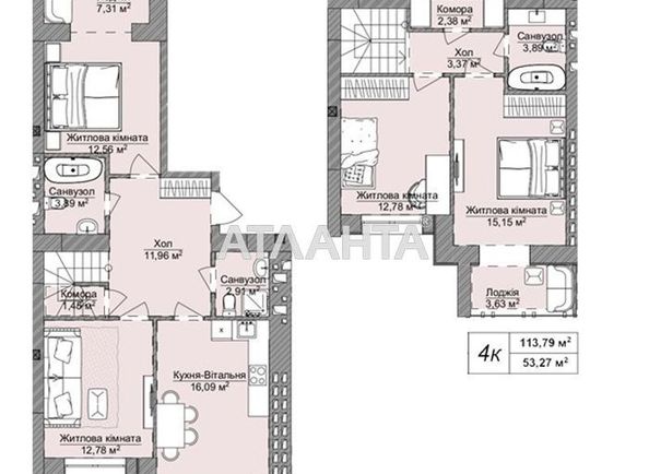 4+-rooms apartment apartment by the address st. Dnepropetr dor Semena Paliya (area 113,8 m2) - Atlanta.ua - photo 2