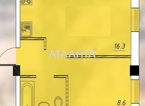 1-room apartment apartment by the address st. Inglezi 25 chapaevskoy div (area 32,5 m2) - Atlanta.ua - photo 3