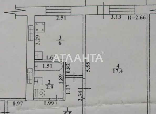 1-комнатная квартира по адресу ул. Космонавтов (площадь 31,0 м2) - Atlanta.ua - фото 6