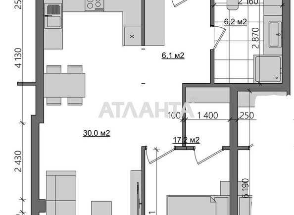 1-room apartment apartment by the address st. Gorodnitskaya ul (area 60,0 m2) - Atlanta.ua - photo 11
