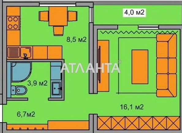 1-room apartment apartment by the address st. Massiv 10 (area 37,0 m2) - Atlanta.ua - photo 10