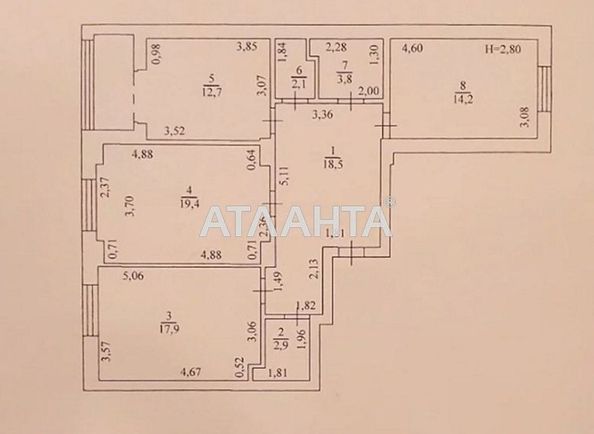 3-rooms apartment apartment by the address st. Shkolnaya (area 93,4 m²) - Atlanta.ua - photo 9
