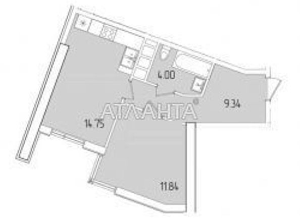 1-кімнатна квартира за адресою вул. Краснова (площа 42,3 м2) - Atlanta.ua - фото 2