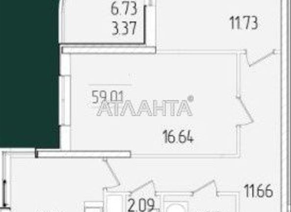 2-комнатная квартира по адресу ул. Краснова (площадь 58,7 м²) - Atlanta.ua