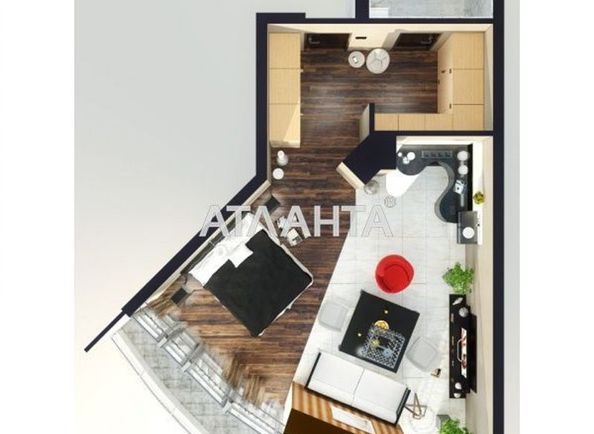 1-room apartment apartment by the address st. Gagarinskoe plato (area 46,6 m2) - Atlanta.ua - photo 6