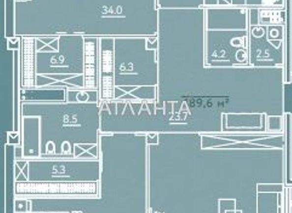 2-комнатная квартира по адресу Французский бул. (площадь 1892,2 м2) - Atlanta.ua - фото 2