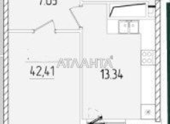 1-room apartment apartment by the address st. Krasnova (area 42,3 m²) - Atlanta.ua - photo 2