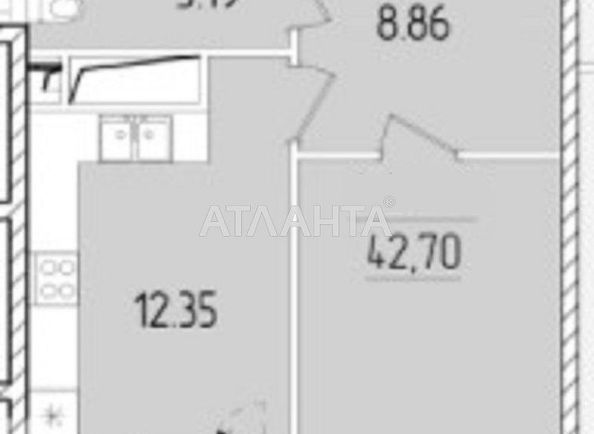 1-комнатная квартира по адресу ул. Краснова (площадь 42,6 м²) - Atlanta.ua - фото 2