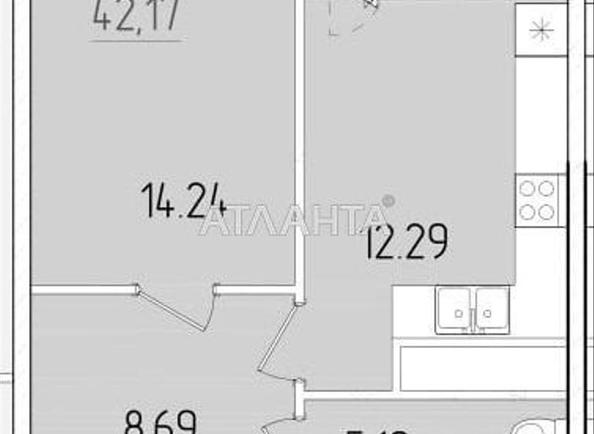 2-комнатная квартира по адресу ул. Краснова (площадь 42,2 м²) - Atlanta.ua - фото 2