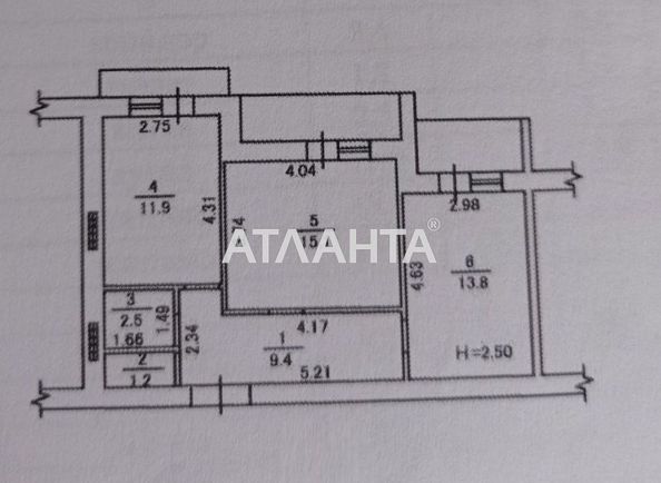 2-кімнатна квартира за адресою вул. Бочарова ген. (площа 57,9 м2) - Atlanta.ua - фото 4