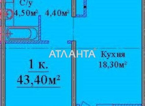 1-room apartment apartment by the address st. Zhabotinskogo Proletarskaya (area 43,4 m²) - Atlanta.ua - photo 3