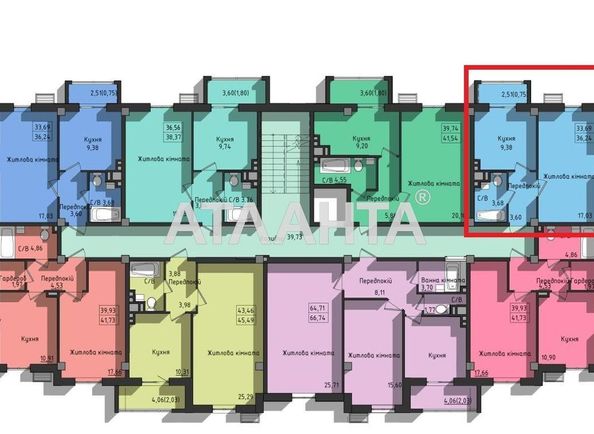 1-комнатная квартира по адресу ул. Космонавтов (площадь 36,2 м²) - Atlanta.ua - фото 3