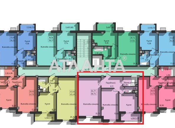 2-комнатная квартира по адресу ул. Космонавтов (площадь 66,7 м²) - Atlanta.ua - фото 3