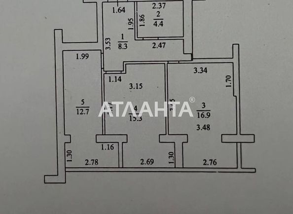2-кімнатна квартира за адресою вул. Грушевського Михайла (площа 57,6 м²) - Atlanta.ua - фото 4