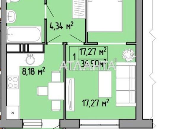 1-room apartment apartment by the address st. Pishonovskaya (area 36 m²) - Atlanta.ua - photo 11