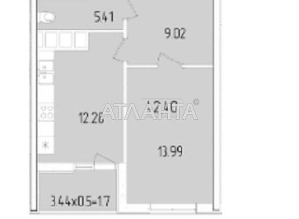 1-комнатная квартира по адресу ул. Краснова (площадь 42 м²) - Atlanta.ua - фото 2